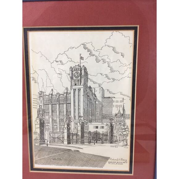 St Louis Landmarks Brewery University High School Signed Prints Richard E. Long - Picture 2 of 7